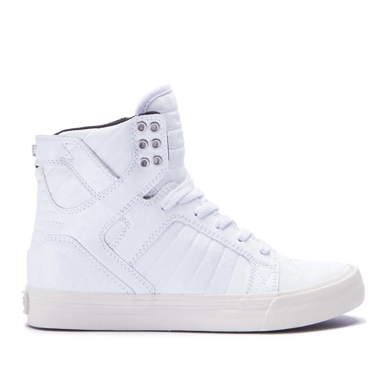 Buty Supra SKYTOP - Sneakersy Wysokie Damskie - Białe (QIYA-04827)